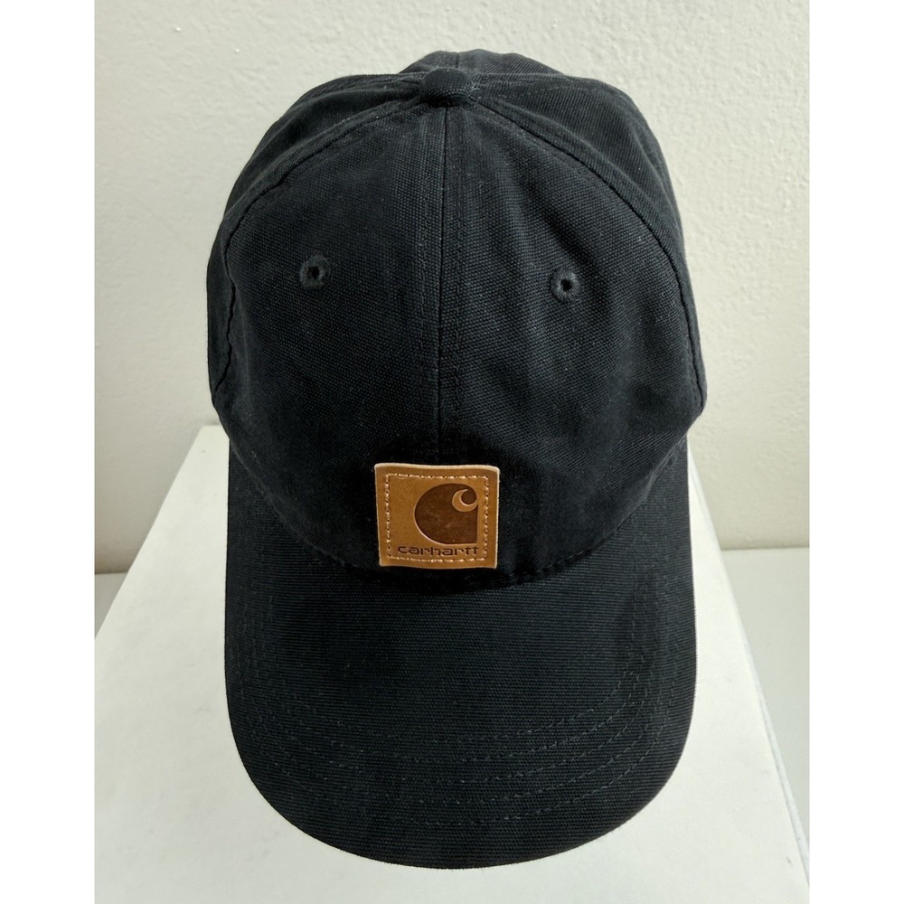 Carhartt Black Canvas Logo Patch Adjustable Womens Baseball Cap One Size